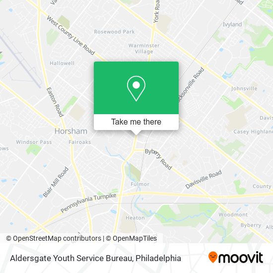 Aldersgate Youth Service Bureau map