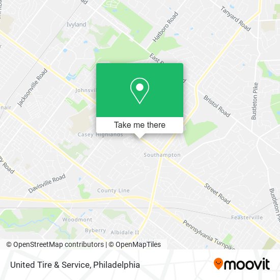 United Tire & Service map