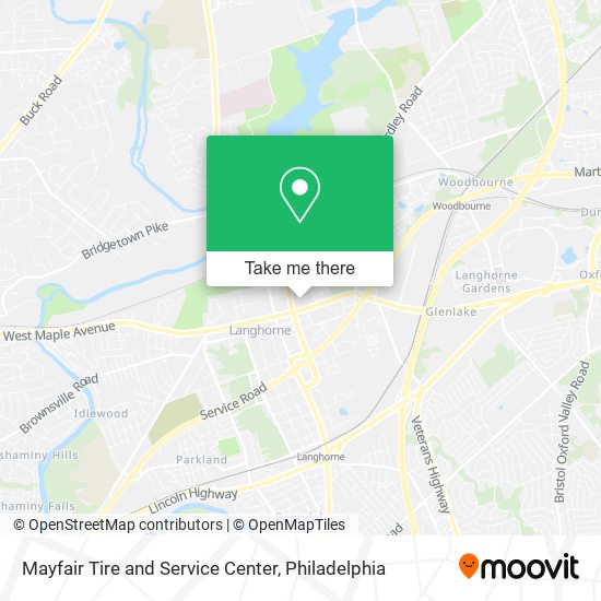 Mayfair Tire and Service Center map