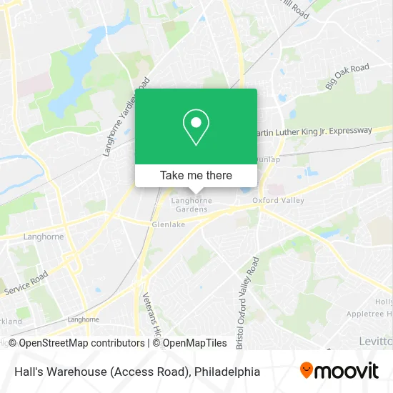 Hall's Warehouse (Access Road) map
