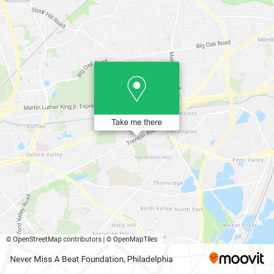 Mapa de Never Miss A Beat Foundation