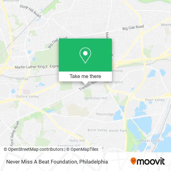 Mapa de Never Miss A Beat Foundation