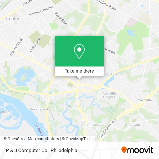 P & J Computer Co. map