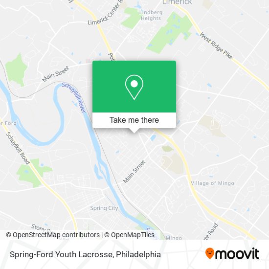 Spring-Ford Youth Lacrosse map