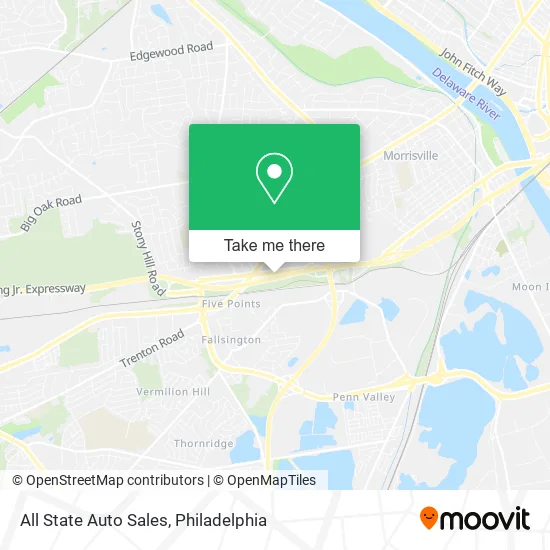 All State Auto Sales map