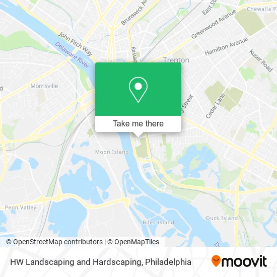 HW Landscaping and Hardscaping map