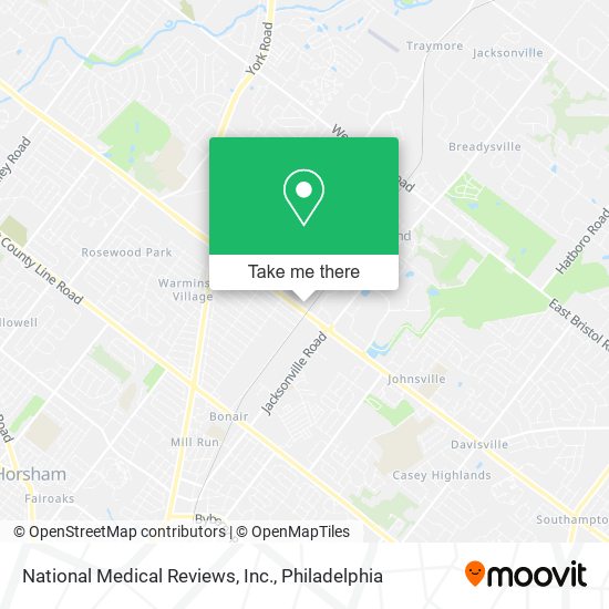 Mapa de National Medical Reviews, Inc.