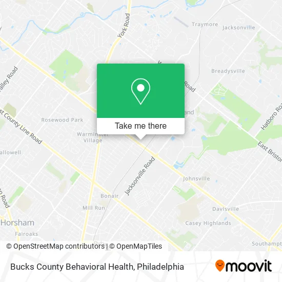 Bucks County Behavioral Health map