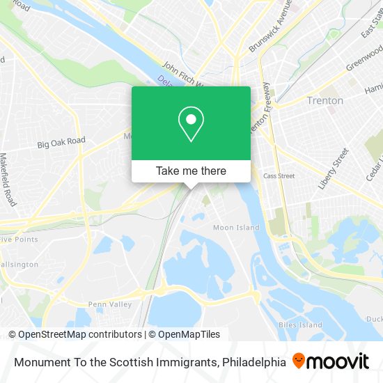 Monument To the Scottish Immigrants map