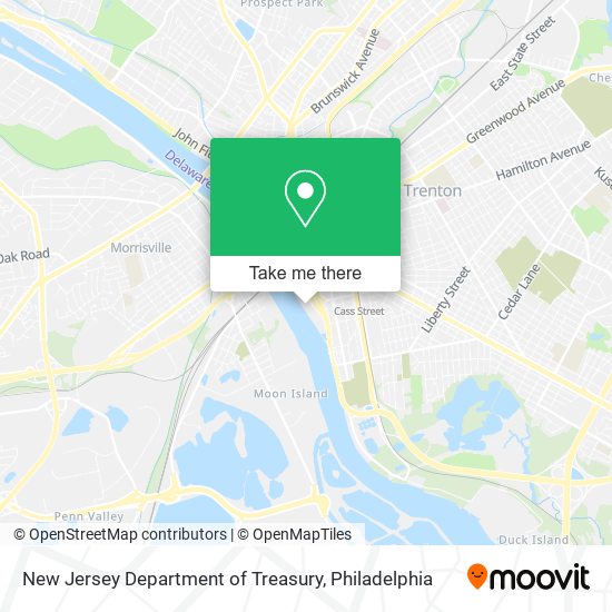 Mapa de New Jersey Department of Treasury