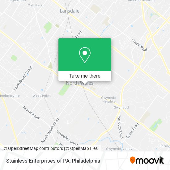 Stainless Enterprises of PA map