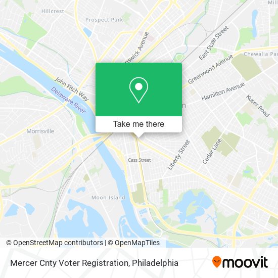 Mercer Cnty Voter Registration map