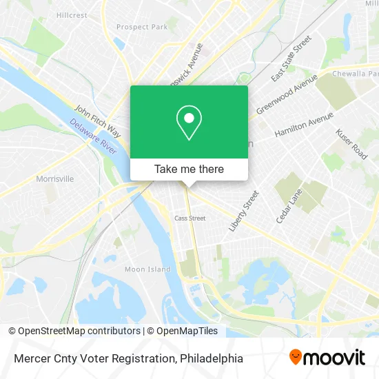 Mercer Cnty Voter Registration map