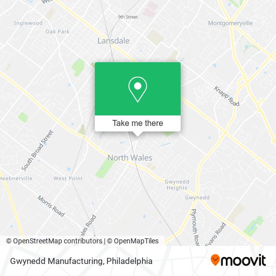 Gwynedd Manufacturing map