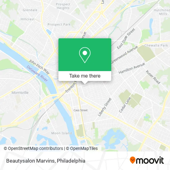 Beautysalon Marvins map