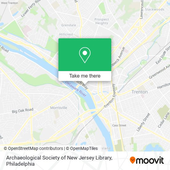 Archaeological Society of New Jersey Library map