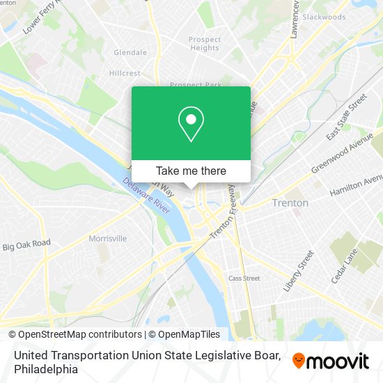 Mapa de United Transportation Union State Legislative Boar