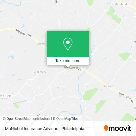 McNichol Insurance Advisors map