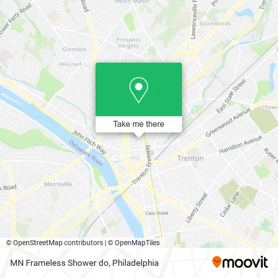 MN Frameless Shower do map