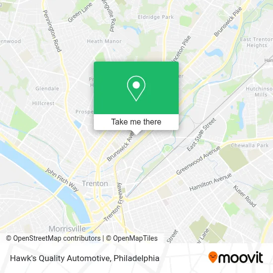 Hawk's Quality Automotive map