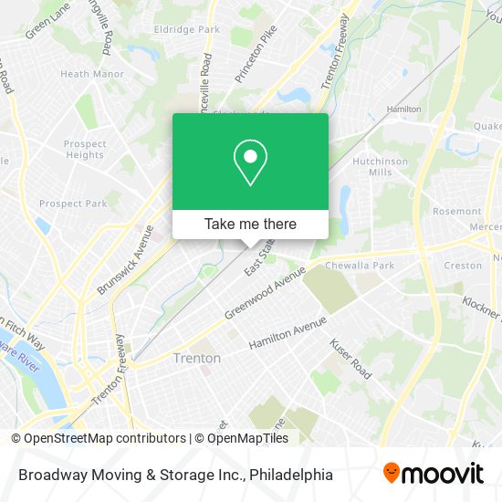 Mapa de Broadway Moving & Storage Inc.