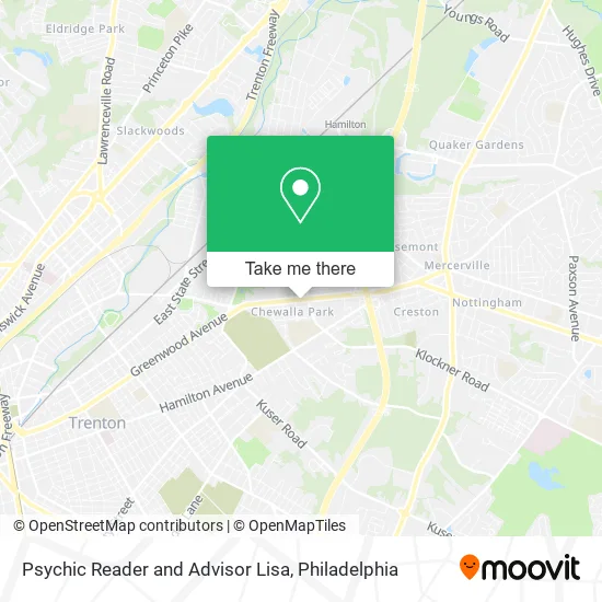 Psychic Reader and Advisor Lisa map