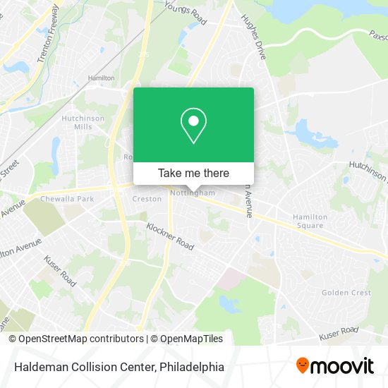 Haldeman Collision Center map