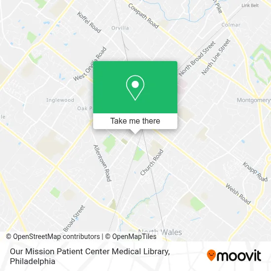 Our Mission Patient Center Medical Library map