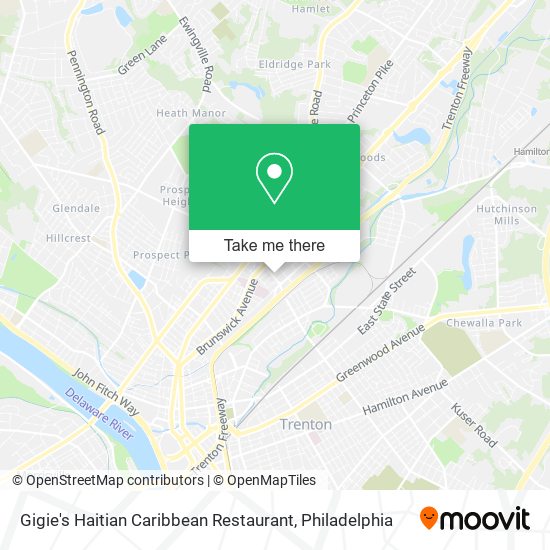 Mapa de Gigie's Haitian Caribbean Restaurant