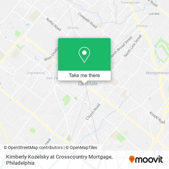 Kimberly Kozelsky at Crosscountry Mortgage map