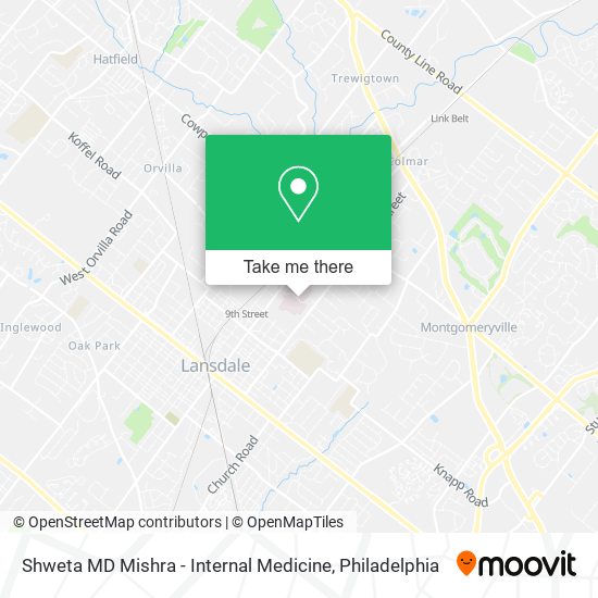 Mapa de Shweta MD Mishra - Internal Medicine