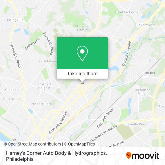 Harney's Corner Auto Body & Hydrographics map