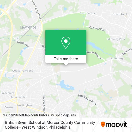 Mapa de British Swim School at Mercer County Community College - West Windsor