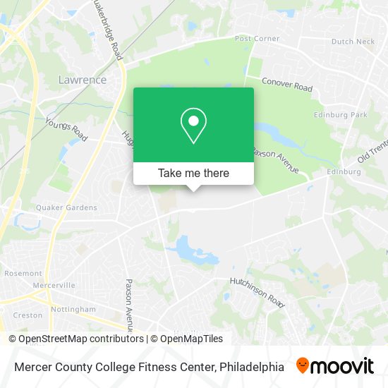 Mapa de Mercer County College Fitness Center