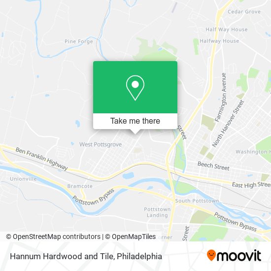 Hannum Hardwood and Tile map