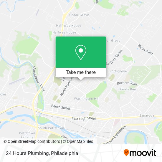24 Hours Plumbing map