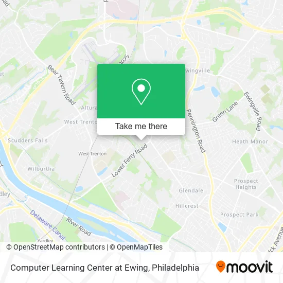 Computer Learning Center at Ewing map