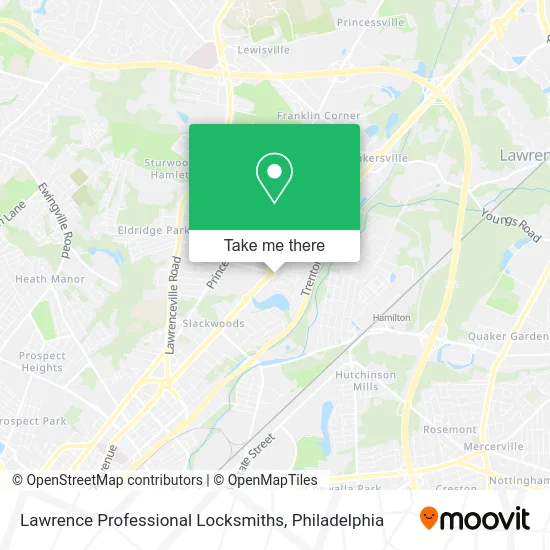 Lawrence Professional Locksmiths map