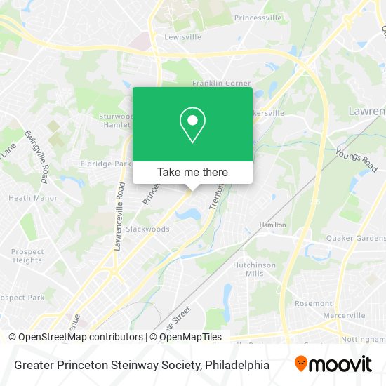 Mapa de Greater Princeton Steinway Society