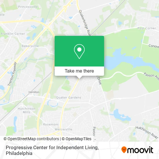 Progressive Center for Independent Living map
