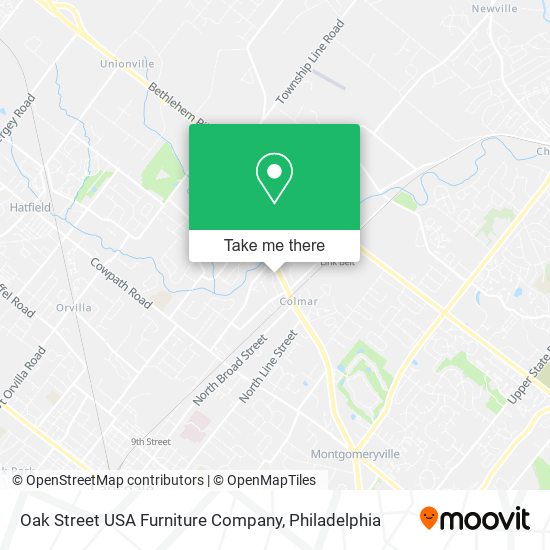 Mapa de Oak Street USA Furniture Company