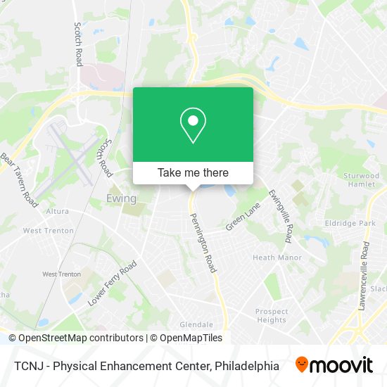 Mapa de TCNJ - Physical Enhancement Center