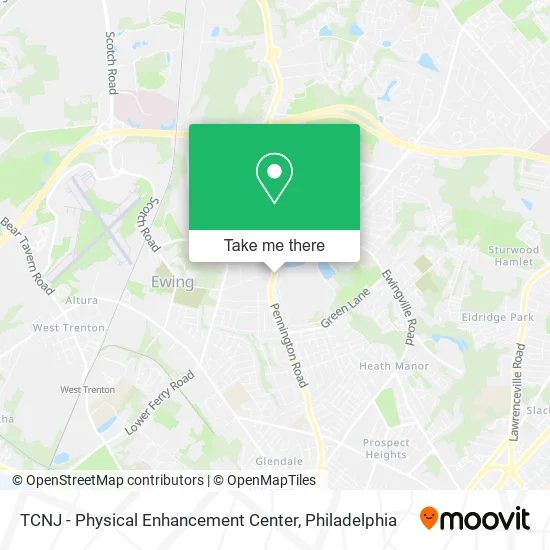 TCNJ - Physical Enhancement Center map