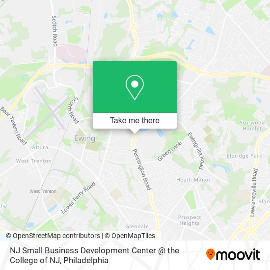 NJ Small Business Development Center @ the College of NJ map