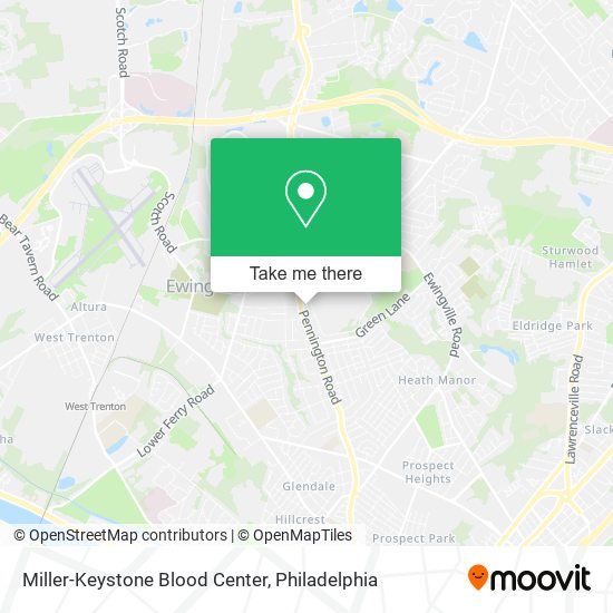 Miller-Keystone Blood Center map