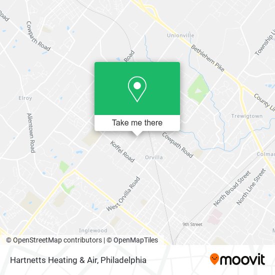 Hartnetts Heating & Air map
