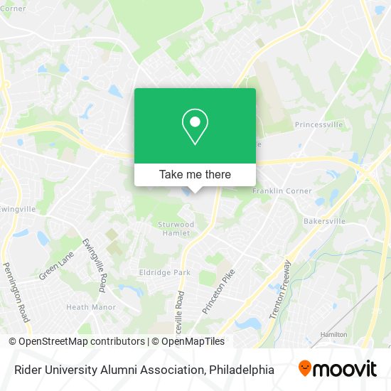 Rider University Alumni Association map