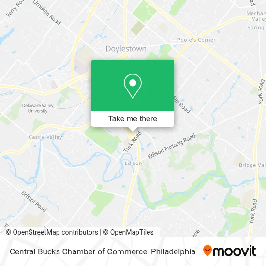 Central Bucks Chamber of Commerce map