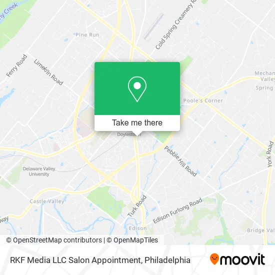 RKF Media LLC Salon Appointment map