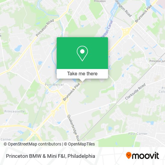 Mapa de Princeton BMW & Mini F&I